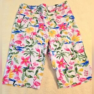 Counterparts Floral Print Capris - Multicolor